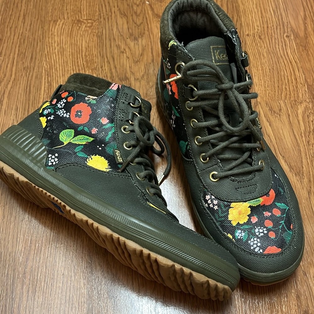 Keds Kids Floral Green High-Top Sneakers Rainboot